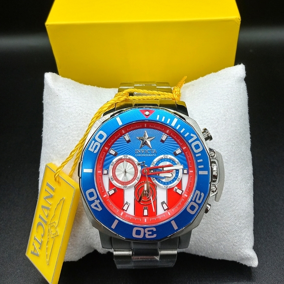 FIRM PRICE-NWOT Invicta Limited Edition Captain America (WATCH ONLY) - Picture 3 of 9